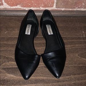 Steve Madden Black Leather Flats